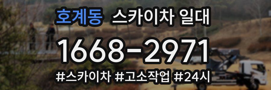 호계동 스카이차 일대