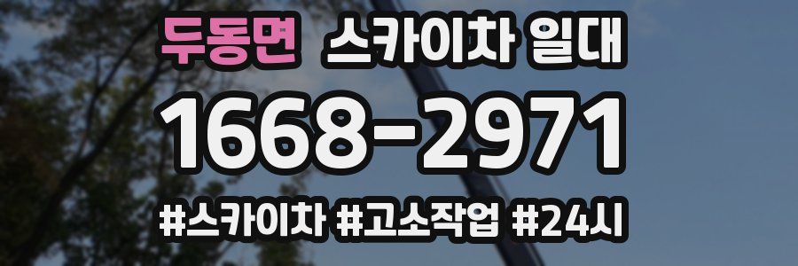 두동면 스카이차 일대