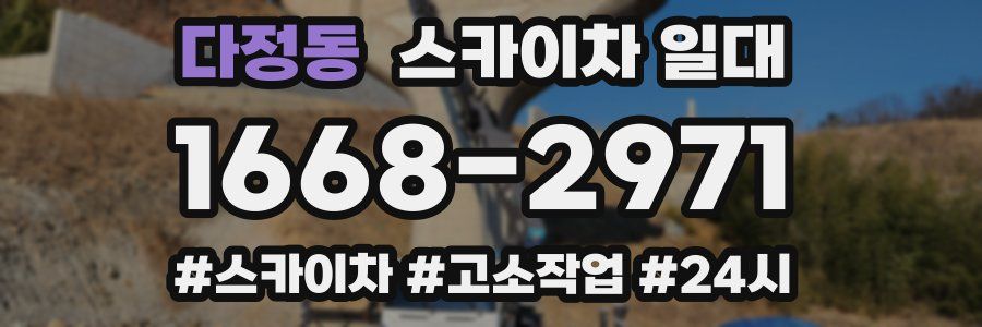 다정동 스카이차 일대
