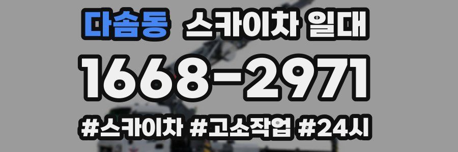 다솜동 스카이차 일대
