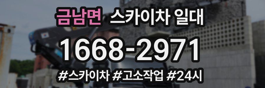 금남면 스카이차 일대