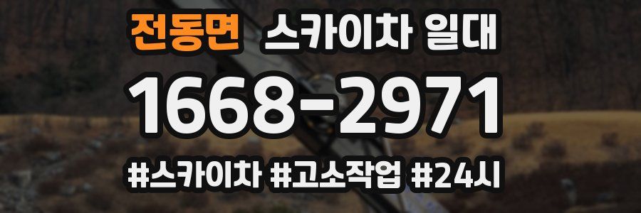 전동면 스카이차 일대