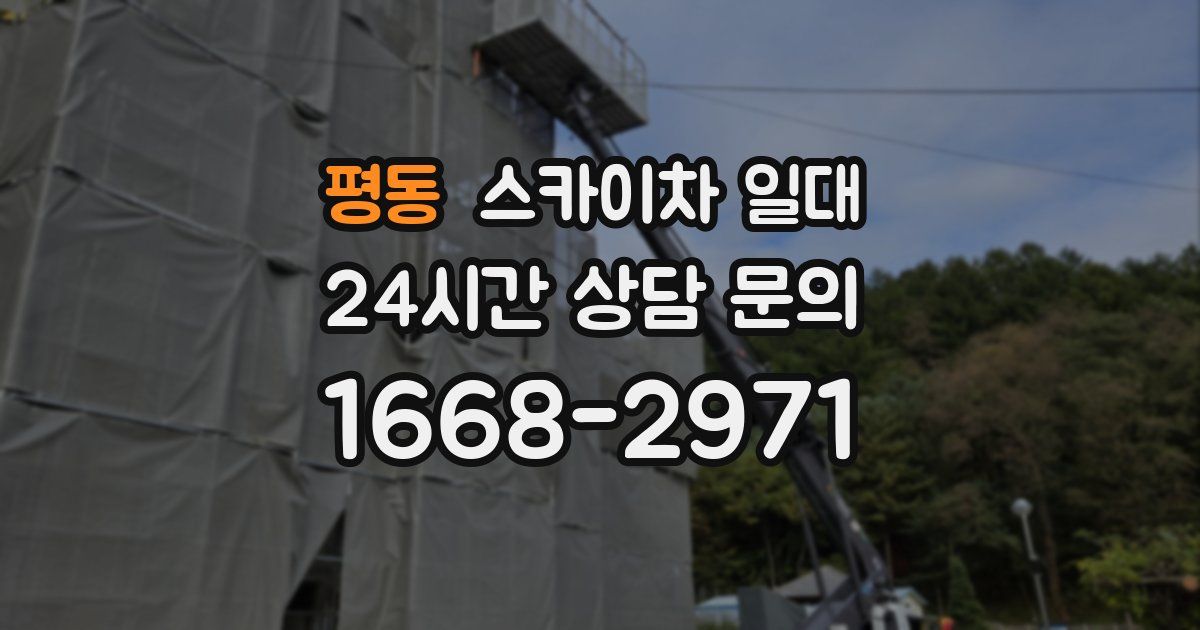 평동 스카이차 일대