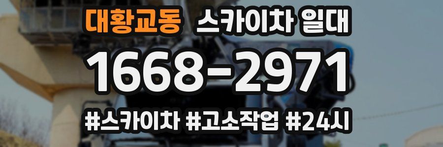 대황교동 스카이차 일대