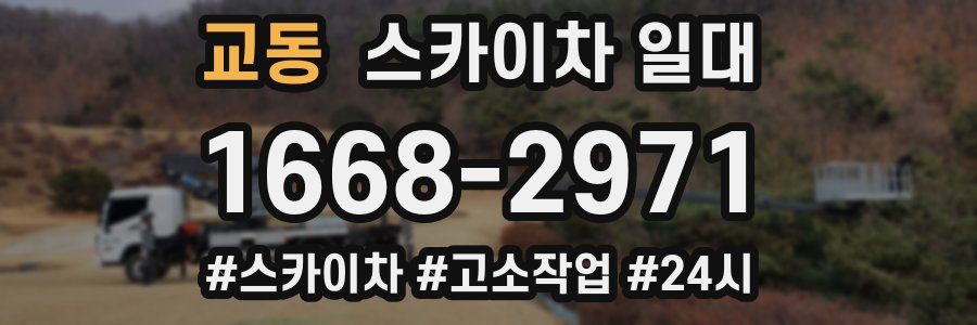 교동 스카이차 일대