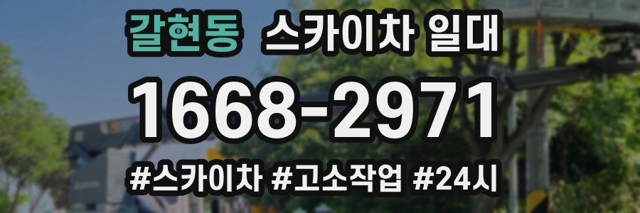 갈현동 스카이차 일대