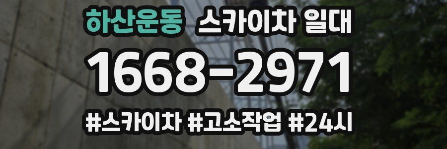 하산운동 스카이차 일대