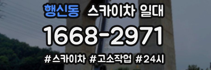 행신동 스카이차 일대