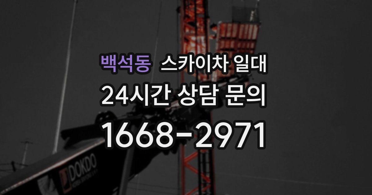 백석동 스카이차 일대