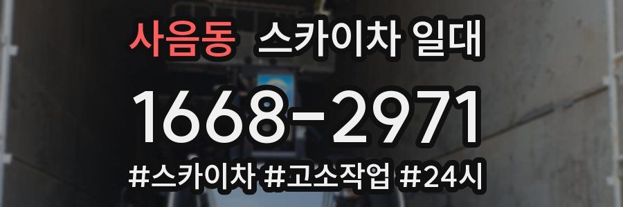 사음동 스카이차 일대