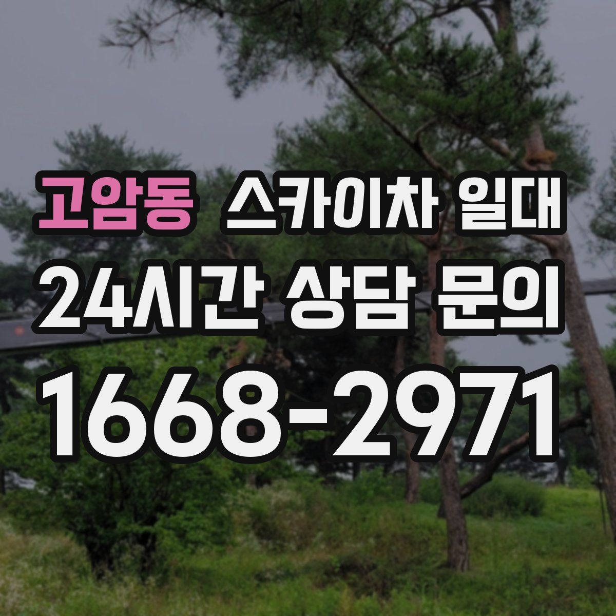 고암동 스카이차 일대