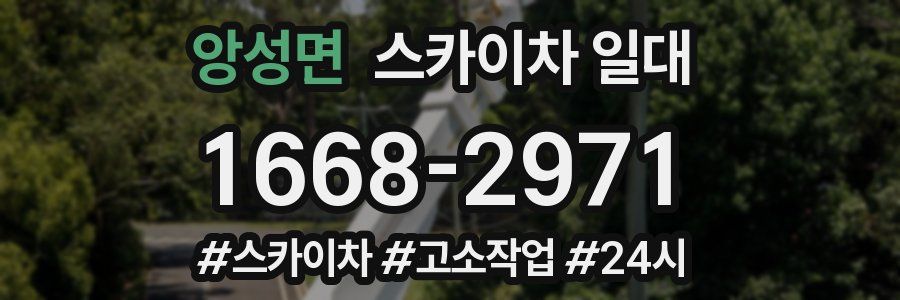 앙성면 스카이차 일대