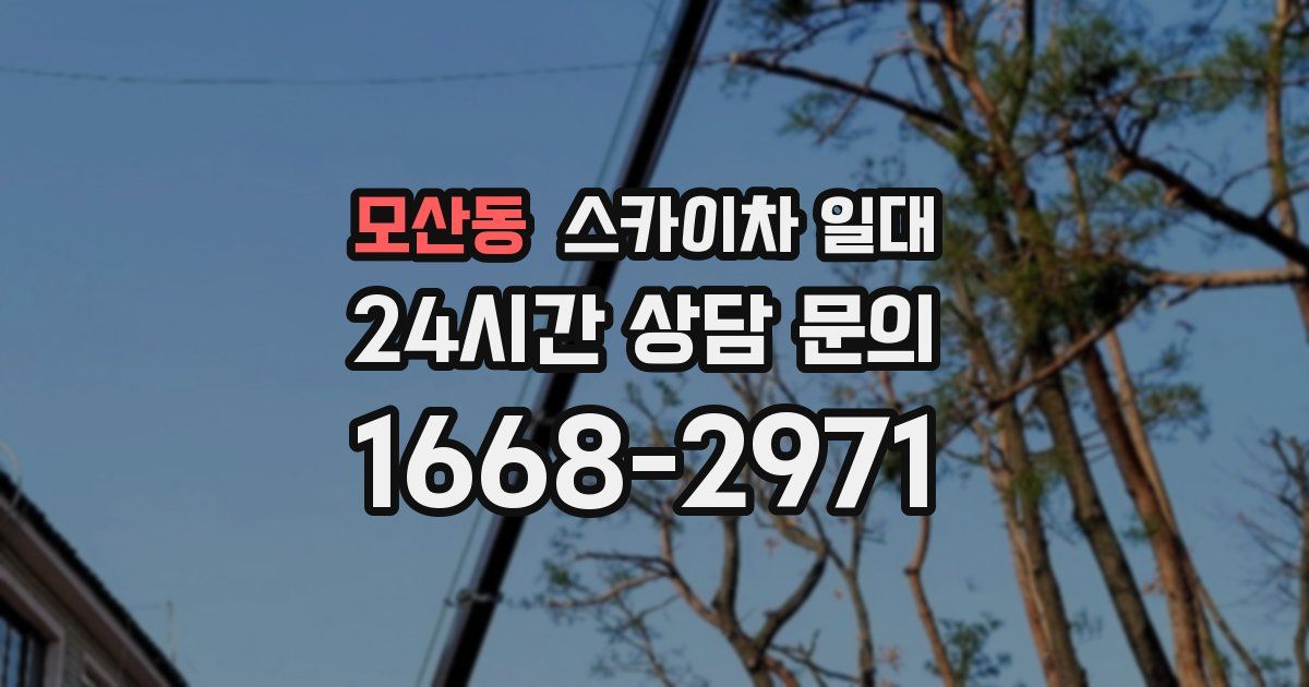 모산동 스카이차 일대