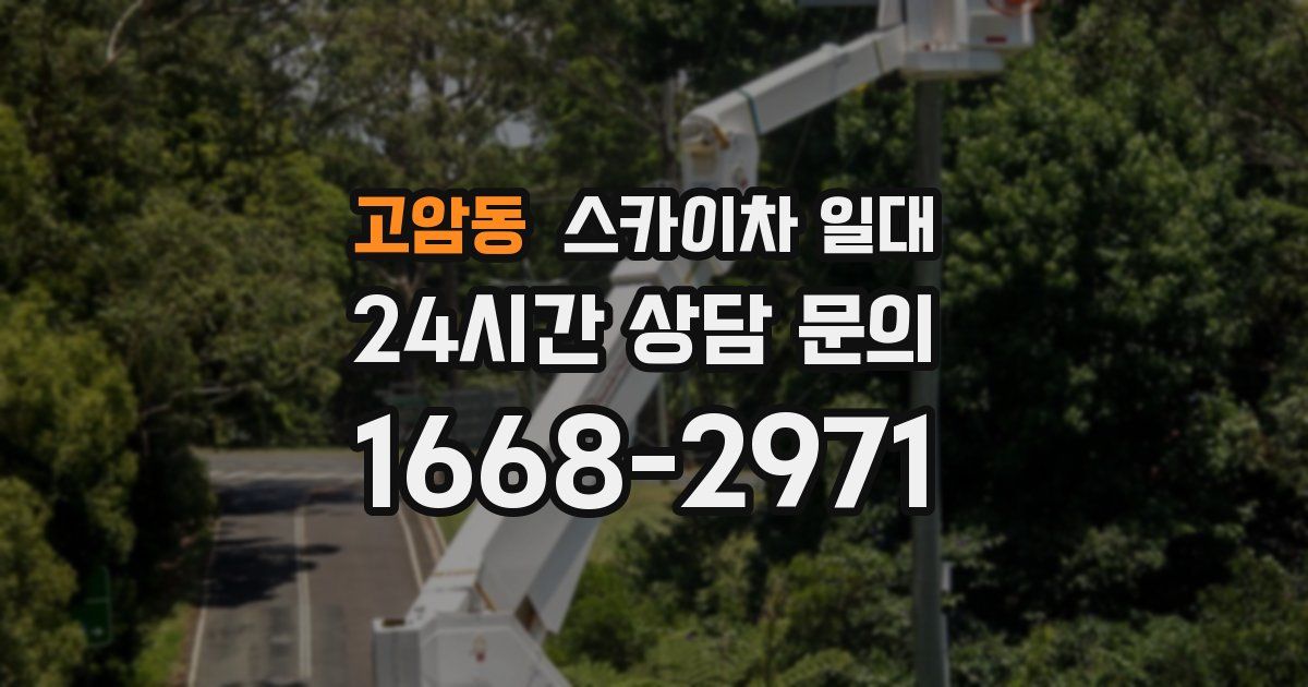 고암동 스카이차 일대