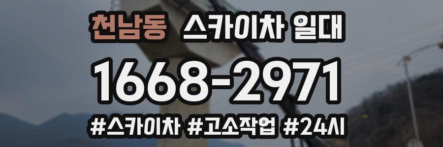 천남동 스카이차 일대