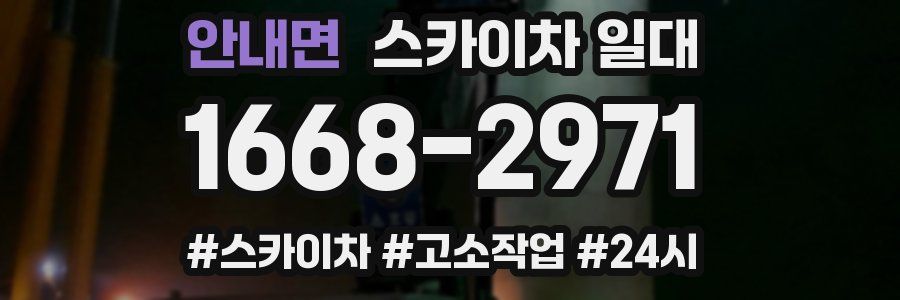 안내면 스카이차 일대