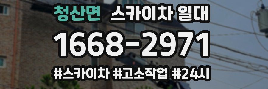 청산면 스카이차 일대
