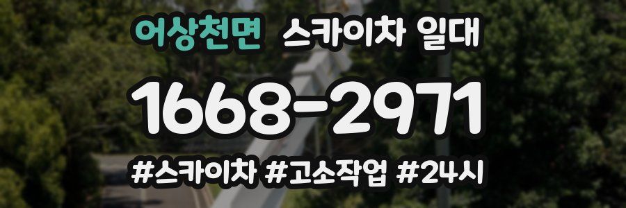 어상천면 스카이차 일대