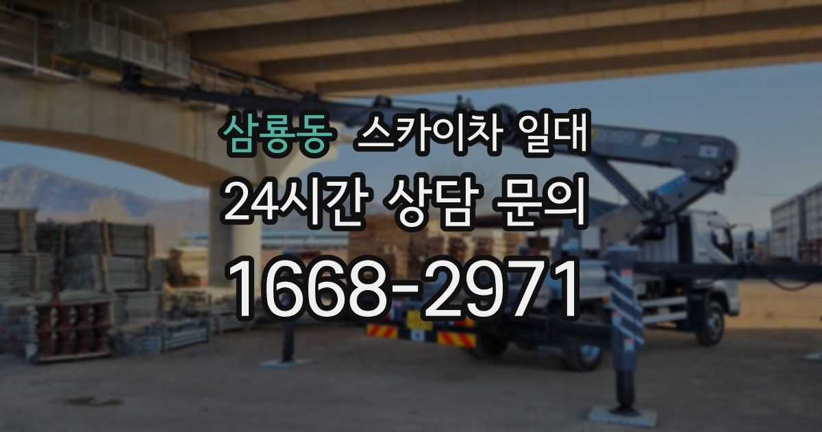 삼룡동 스카이차 일대
