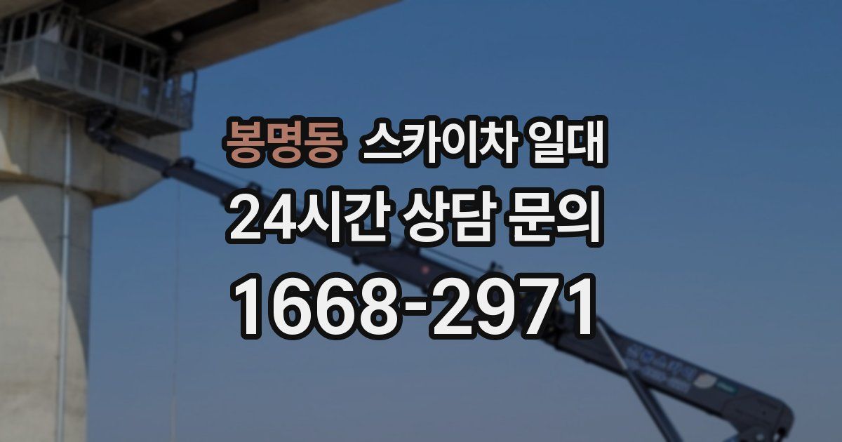 봉명동 스카이차 일대