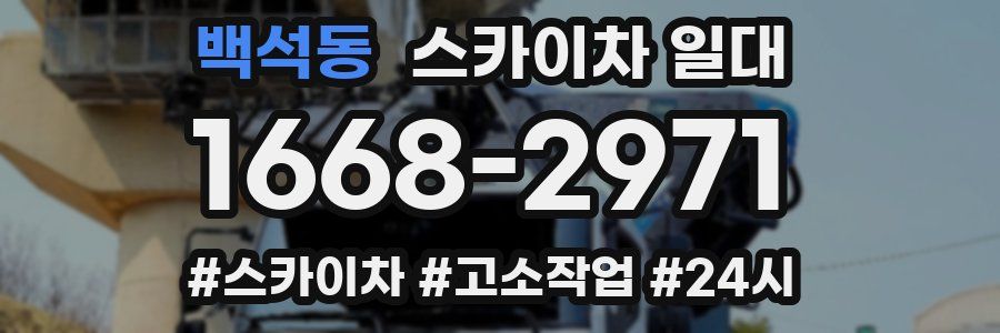 백석동 스카이차 일대