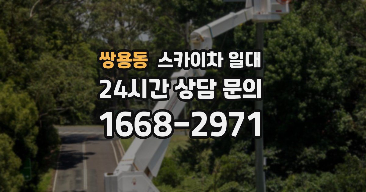 쌍용동 스카이차 일대