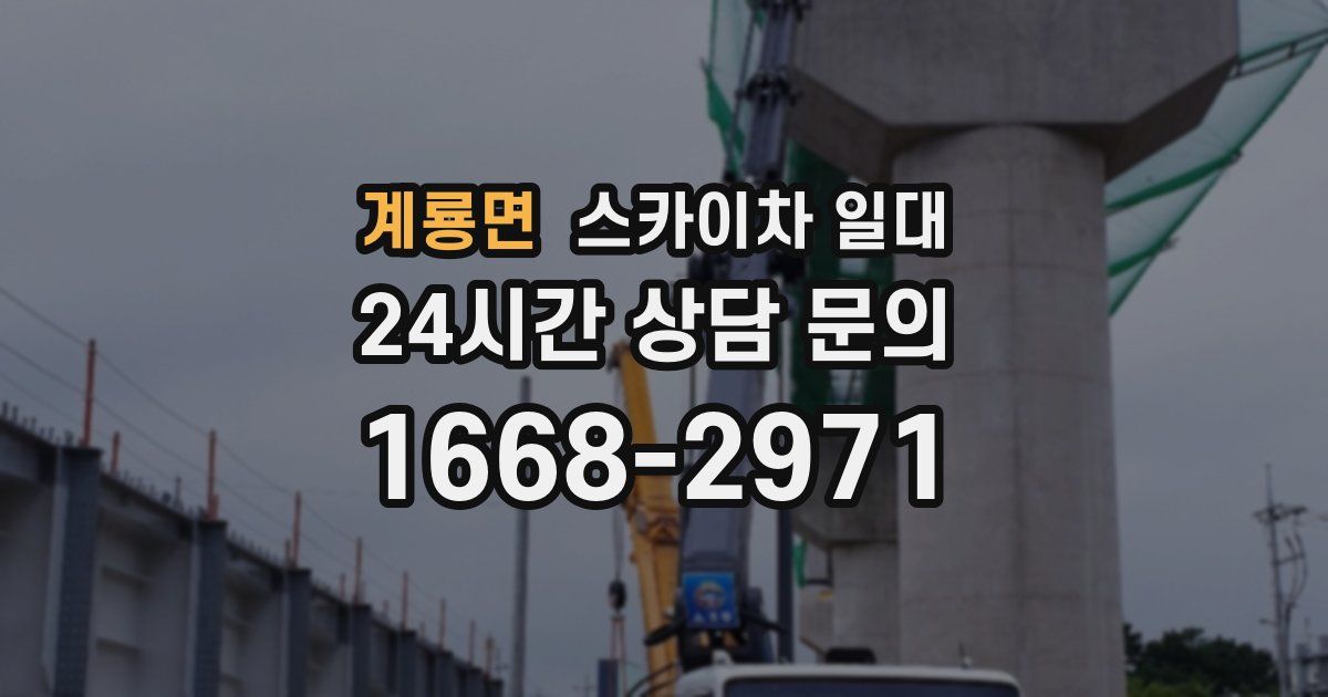 계룡면 스카이차 일대