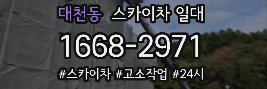 대천동 스카이차 일대