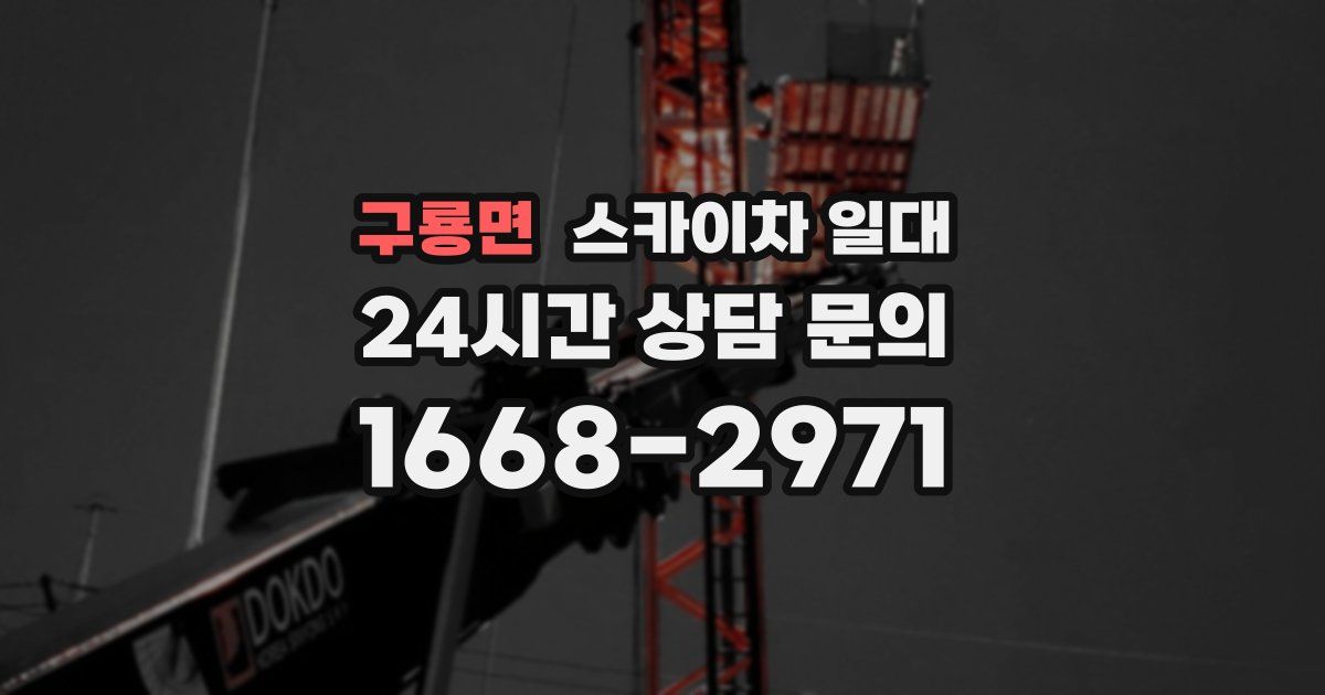 구룡면 스카이차 일대