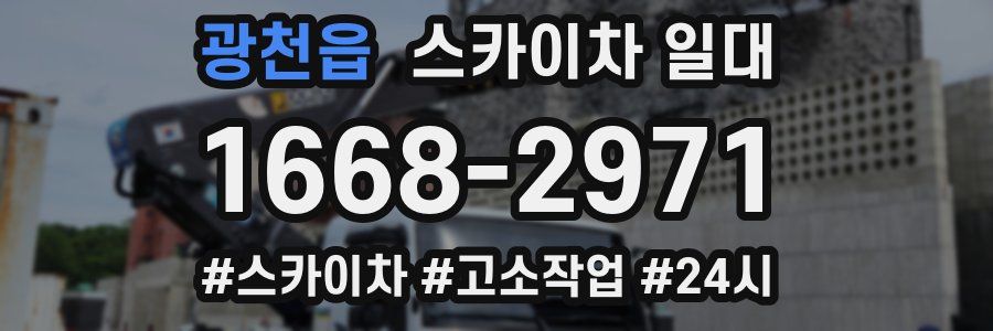 광천읍 스카이차 일대