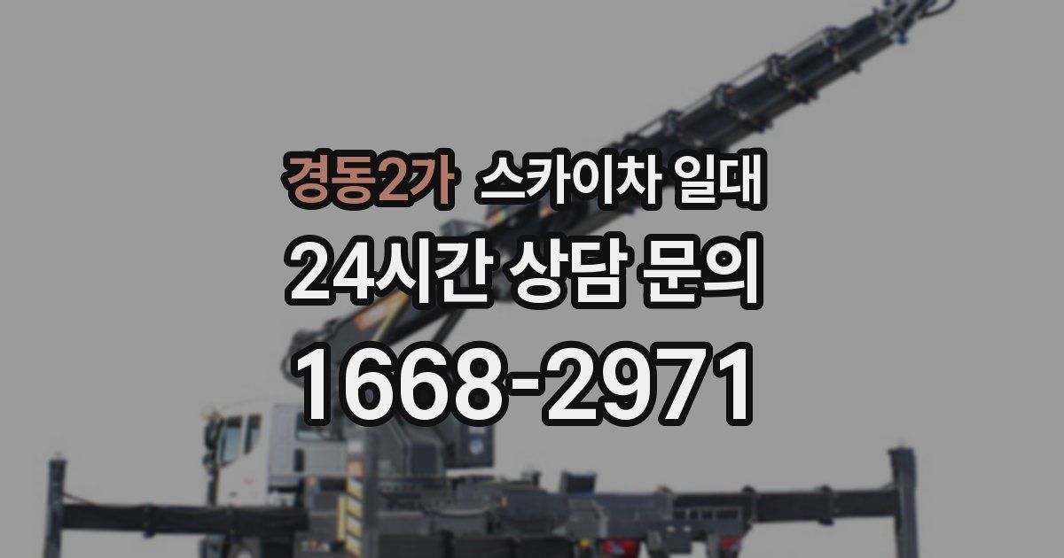 경동2가 스카이차 일대