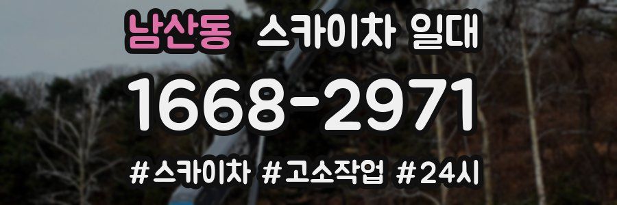 남산동 스카이차 일대