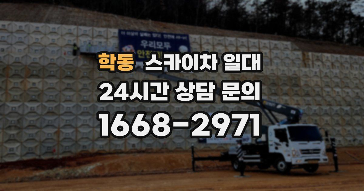 학동 스카이차 일대