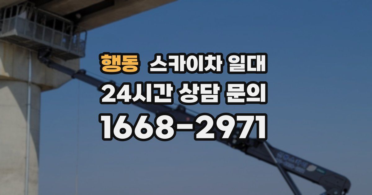 행동 스카이차 일대
