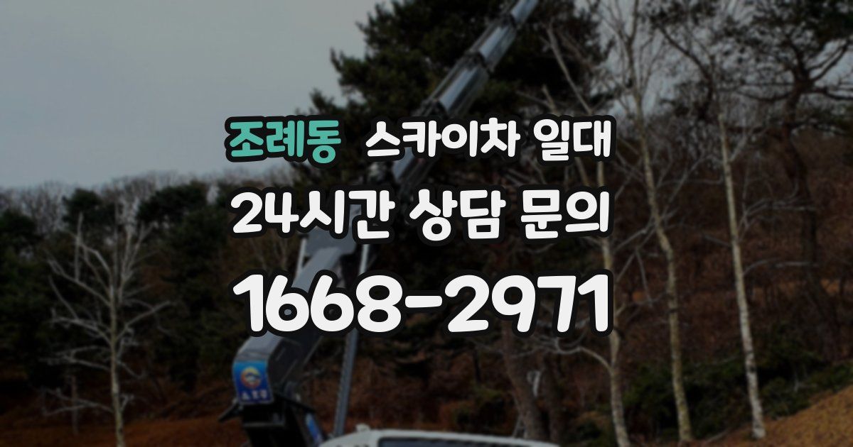 조례동 스카이차 일대