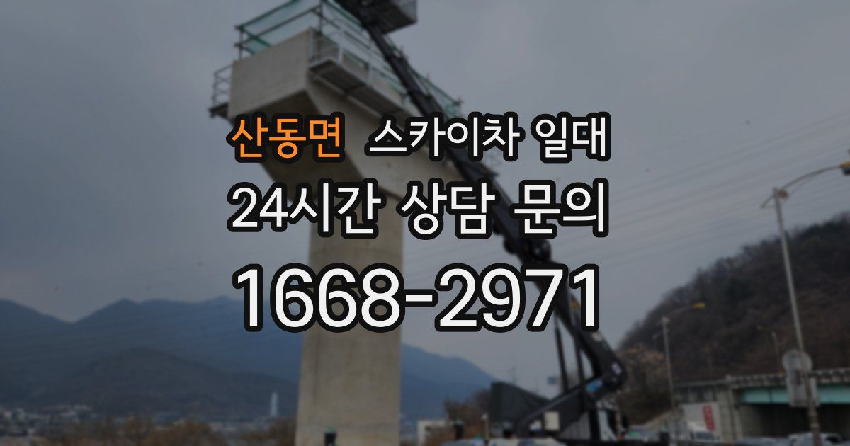 산동면 스카이차 일대