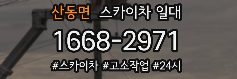 산동면 스카이차 일대
