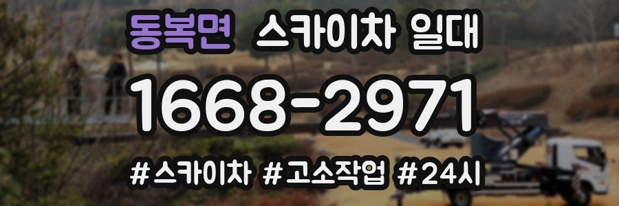 동복면 스카이차 일대