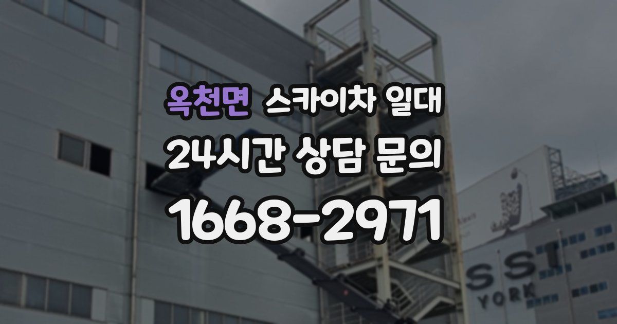 옥천면 스카이차 일대