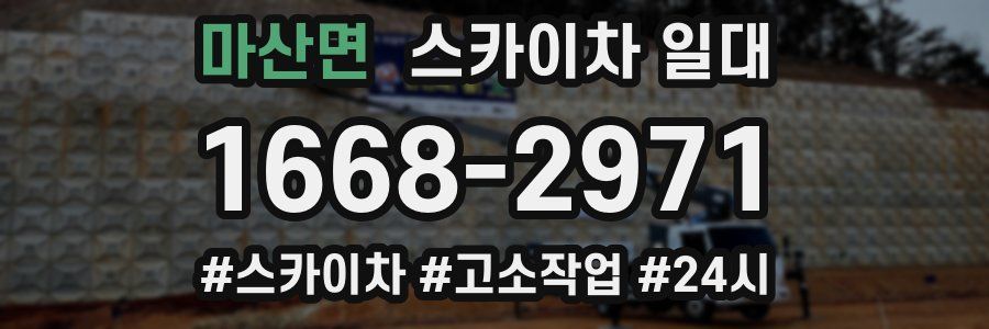 마산면 스카이차 일대