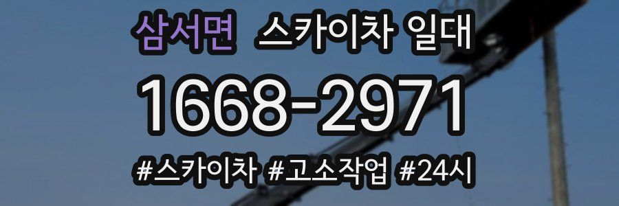 삼서면 스카이차 일대
