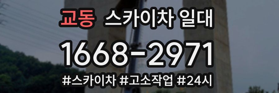 교동 스카이차 일대