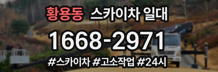 황용동 스카이차 일대