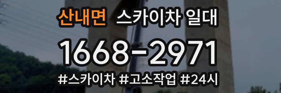 산내면 스카이차 일대