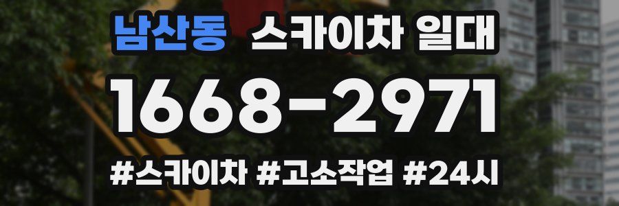 남산동 스카이차 일대