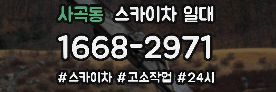 사곡동 스카이차 일대