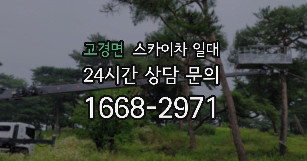 고경면 스카이차 일대
