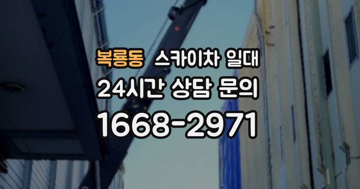 복룡동 스카이차 일대
