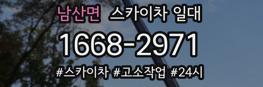 남산면 스카이차 일대