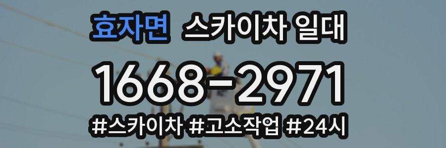 효자면 스카이차 일대